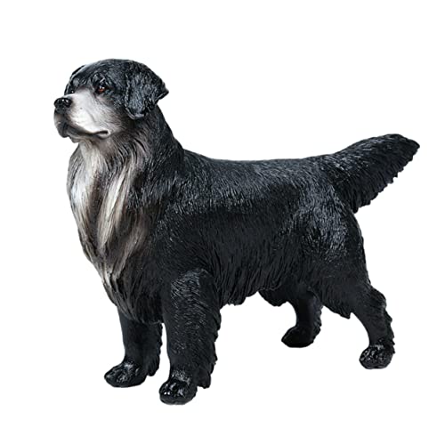 JUMPLAWN Simuliertes Golden Retriever Hundemodell Welpe Golden Retriever-Figur Hundefiguren für simulierter Hund Hundefigur realistisch Plastik Black von JUMPLAWN