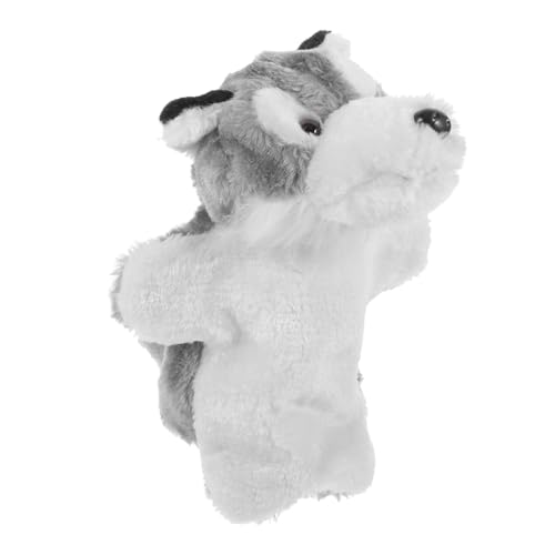 JUMPLAWN Storytelling Plüschpuppe Interaktive Tierhandpuppe Süße Plüsch Wolf Handpuppe von JUMPLAWN