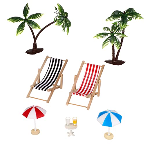 JUMPLAWN Strand Mikrolandschaft Set Palm Bäume Sonnenschirme Liegestühle Getränke Runder Puppenhaus Zubehör für Kreative Dekoration JUMPLAWN Strand Mikrolandschaft Set Palm Bäume Sonnenschirme Liegestühle Getränke Runder Puppenhaus Zubehör für Kreative Dekoration von JUMPLAWN