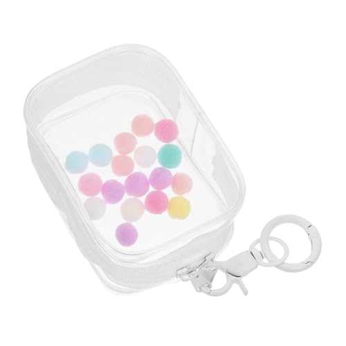 JUMPLAWN Transparente PVC Figuren Display mit Schlüsselanhänger Aufbewahrungstasche für Puppen Sammlerstücke und Mini Figuren Geschlossene Transparente Box mit Pompom Ball für Sicheres und JUMPLAWN Transparente PVC Figuren Display mit Schlüsselanhänger Aufbewahrungstasche für Puppen Sammlerstücke und Mini Figuren Geschlossene Transparente Box mit Pompom Ball für Sicheres und von JUMPLAWN
