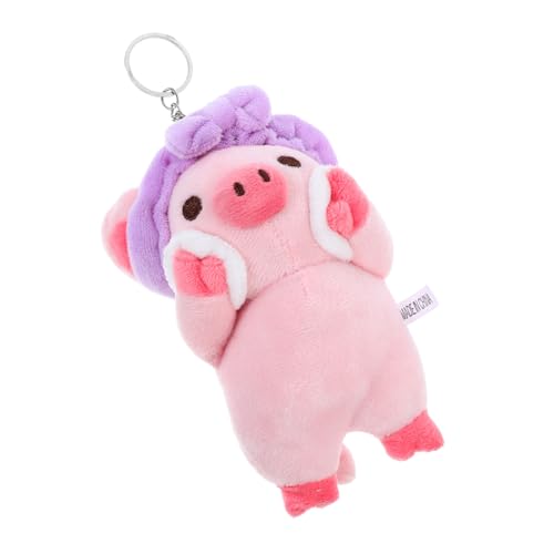 JUMPLAWN Waschschwein Anhänger Süßer Plüsch Schlüsselanhänger Tragbarer Plüsch Schlüsselanhänger Zubehör Mini Schweinefigur Plüsch Schlüsselanhänger Plüsch Plüschtier Anhänger von JUMPLAWN