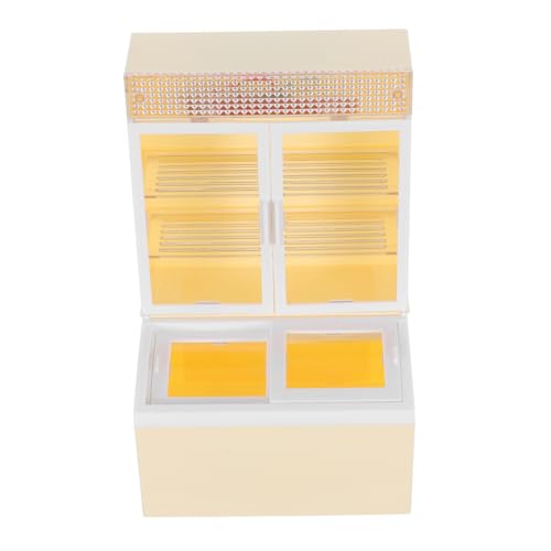 JUMPLAWN Winziger Eiscreme-gefrierschrank, Mini-puppenhaus-kühlschrank, Miniatur-kühlschrank, Eisschrank, Puppenhaus-möbel Für Kinder, Küche, Rollenspiel, Beige JUMPLAWN Winziger Eiscreme-gefrierschrank, Mini-puppenhaus-kühlschrank, Miniatur-kühlschrank, Eisschrank, Puppenhaus-möbel Für Kinder, Küche, Rollenspiel, Beige von JUMPLAWN