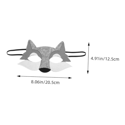 JUMPLAWN Wolfkopf Maske aus Filz Realistisch Gestaltete Tiermaske für Atmungsaktiv für Halloween Party Karneval Kostümfest und Cosplay Verkleidung von JUMPLAWN
