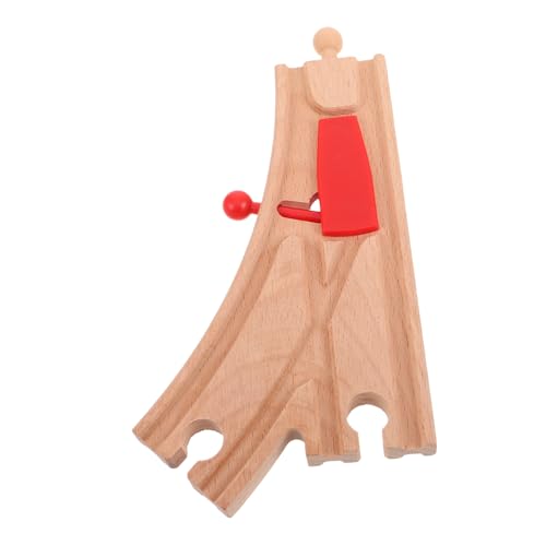 JUMPLAWN Zugspur Expansion Pack Mit Holzbahnstrecke Und Brückenzubehör Für Kinderspielzeugsets Holzstrecke Zubehör von JUMPLAWN