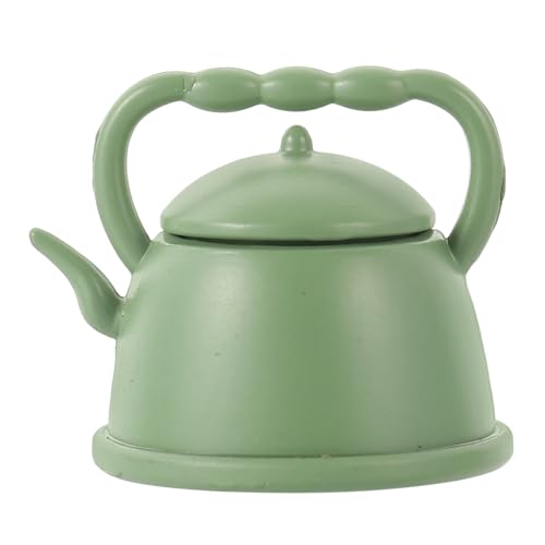 JUMPLAWN dekoratives Teegeschirr bürodeko büro Dekoration Toy tischdeko esstisch unikal Wasserkocher Teekannen Teekessel Haushaltsszenen-Layout-Requisite Desktop-Mini- Metall Green von JUMPLAWN