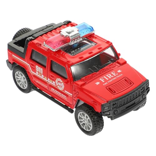 JUMPLAWN für Feuerwehrautos Spielzeuglastwagen LKW Feuerwehrauto aus Kunststoff simuliertes Feuerwehrauto Kognitives des Feuerwehrautos Abs rot von JUMPLAWN