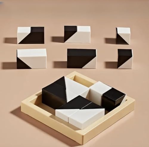 Holzpuzzle Spielzeug für Kinder, Holz Brain Teasers Spiel Puzzles, Montessori Brettspiele Spielzeug 3D Puzzles Geschenk für Jungen und Mädchen Holzpuzzle Spielzeug für Kinder, Holz Brain Teasers Spiel Puzzles, Montessori Brettspiele Spielzeug 3D Puzzles Geschenk für Jungen und Mädchen von JUNBAOYYDS