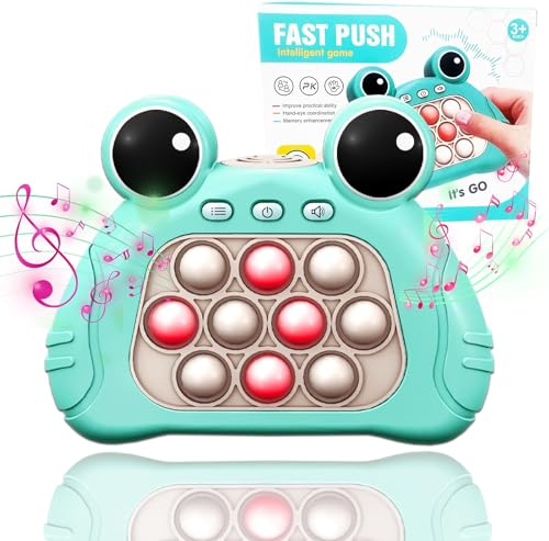 Quick Push Bubble Game, Fidget Elektronisches Sensorspiel, Push Bubble Fidget, Squeeze Toys, Mini Handheld Fast Speed Push Game, Relieving Stress Pop Fidget Game Toys for Kids & Adults (FATF-LAN) von JUNBAOYYDS