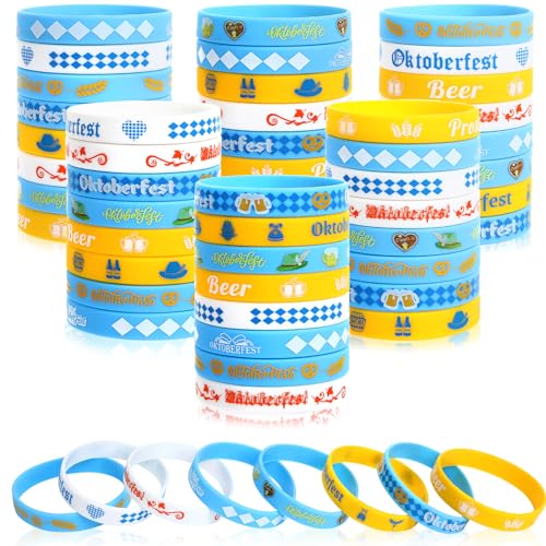 JUNEBRUSHS 64 Stück Oktoberfest Party Favors Silikon Armbänder Bulk Blau und Weiß Kariert Gummi Armband für Oktoberfest Party Bayerisches Bier Festival Stil Dekorationen Supplies JUNEBRUSHS 64 Stück Oktoberfest Party Favors Silikon Armbänder Bulk Blau und Weiß Kariert Gummi Armband für Oktoberfest Party Bayerisches Bier Festival Stil Dekorationen Supplies von JUNEBRUSHS