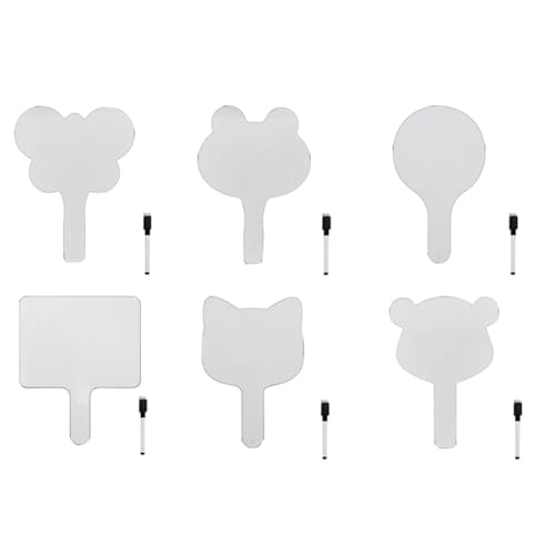 JUNELIONY 6 StüCk Dry Erase Answer Paddle - Whiteboard, Doppelseitige Paddles Dry Erase Boards von JUNELIONY