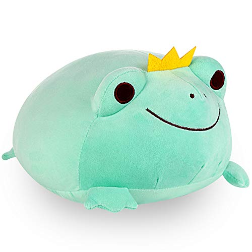 JUNERAIN Super Weiches Frosch-Plüschtier,Niedliches Frosch-Quetschkissen,Niedliches Frosch-Plüsch-Spielzeug,Geschenk für Kinder,Kuschelige Plüsch-Frosch-Dekoration,35cm von JUNERAIN