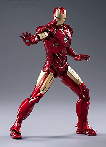 Junji Iron Man-Filmreihe Tony Stark (MK4), Actionfigur, alle Gelenke beweglich, Sammel-Actionfigur, 17,8 cm, Rot von JUNJi
