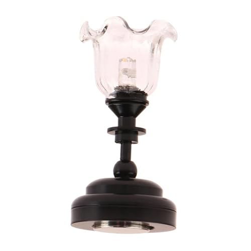 1/12 Dollhouses Accessoire Schatten Schwarz Deckenleuchter Kronleuchter Für Miniatur Wohnzimmer Schlafzimmerszene Dekore von JUNNASALIKER