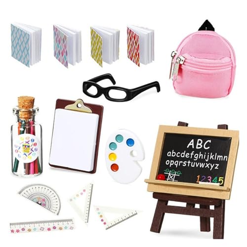 1/12 Skala Dollhouses Bücher Und Schulangebots Klassenzimmer Szene Accessoires Für Modellenthusiasten Und Sammler von JUNNASALIKER