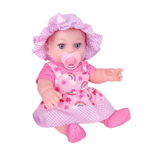 JUNNASALIKER 12inch Realistische Baby Wiedergeborene Puppen Mit Regenbogen Kleidung Schnuller Und Hutsocken Kinder Für Kinder Geburtstagsgeschenk Pflegen von JUNNASALIKER