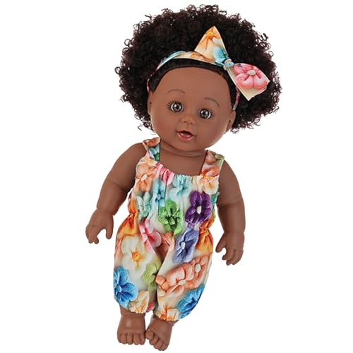 JUNNASALIKER 12inch Realistische Schwarze Mädchenpuppe Mit Natürlichen Lockigen Afro Haare Safe Reborns Spielzeug Für Kinder Sammlerfeier JUNNASALIKER 12inch Realistische Schwarze Mädchenpuppe Mit Natürlichen Lockigen Afro Haare Safe Reborns Spielzeug Für Kinder Sammlerfeier von JUNNASALIKER