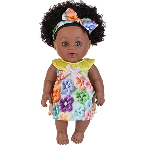 JUNNASALIKER 12inch Realistische Schwarze Mädchenpuppe Mit Natürlichen Lockigen Afro Haare Safe Reborns Spielzeug Für Kinder Sammlerfeier JUNNASALIKER 12inch Realistische Schwarze Mädchenpuppe Mit Natürlichen Lockigen Afro Haare Safe Reborns Spielzeug Für Kinder Sammlerfeier von JUNNASALIKER