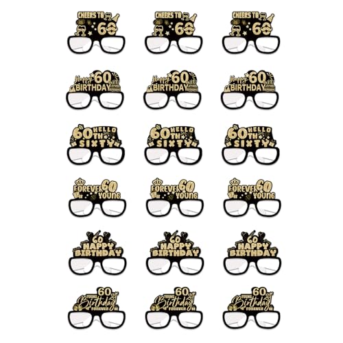 JUNNASALIKER 18pcs Paper Eyewears Für Geburtstagsfeier Handgefertigte Brillen Stilvolle Fotokabinen Requisiten Elegante Soziale Eventdekorationen von JUNNASALIKER