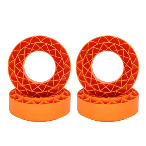 JUNNASALIKER 4pieces Toy Wheel Reifenauskleidung Eingerichtetem Modifikationsteil Für 1:10 Crawler Car Vehikel Teile Vordere Hintere Reifeneinsätze von JUNNASALIKER