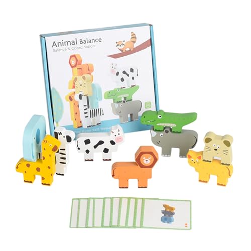 JUNNASALIKER Animal Block Toy Für Kinder 3-6 Jahre Alte Geschenke Stapelung Spielzeugmotor Fähigkeiten Für Babys Kleinkind Pädagogische Spielset Stapel von JUNNASALIKER