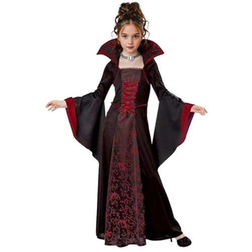 JUNNASALIKER Blumendruck Witch Kleid Mit Ausgestattetem Ärmel Schnüre Hexen Dess Mädchen Halloween Hexenkostüm Für Cosplay Party JUNNASALIKER Blumendruck Witch Kleid Mit Ausgestattetem Ärmel Schnüre Hexen Dess Mädchen Halloween Hexenkostüm Für Cosplay Party von JUNNASALIKER