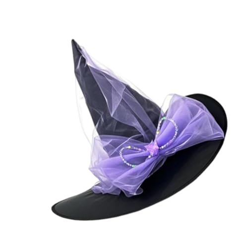 JUNNASALIKER Breite Brims Hexenhut LED Leuchten Hexenkappen Großer Schwarzer Hexenhut Halloween Cosplay Kostüm Für Frauen Girls Geschenke JUNNASALIKER Breite Brims Hexenhut LED Leuchten Hexenkappen Großer Schwarzer Hexenhut Halloween Cosplay Kostüm Für Frauen Girls Geschenke von JUNNASALIKER
