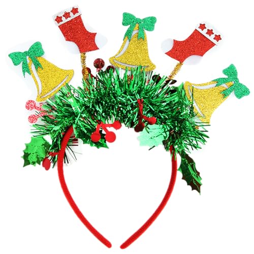 JUNNASALIKER Fröhliches Weihnachtsfeier Stirnband Mit Bunten Streifen Und Feiertagsornamenten Kopfbedeckung Zum Stylen Jeder Frisur JUNNASALIKER Fröhliches Weihnachtsfeier Stirnband Mit Bunten Streifen Und Feiertagsornamenten Kopfbedeckung Zum Stylen Jeder Frisur von JUNNASALIKER