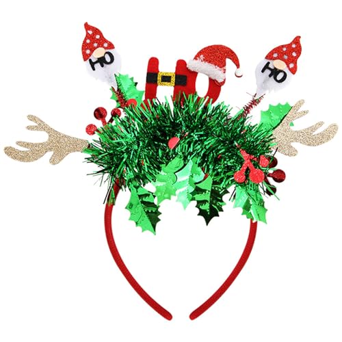 JUNNASALIKER Fröhliches Weihnachtsfeier Stirnband Mit Bunten Streifen Und Feiertagsornamenten Kopfbedeckung Zum Stylen Jeder Frisur JUNNASALIKER Fröhliches Weihnachtsfeier Stirnband Mit Bunten Streifen Und Feiertagsornamenten Kopfbedeckung Zum Stylen Jeder Frisur von JUNNASALIKER