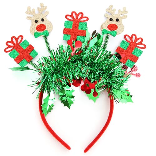JUNNASALIKER Fröhliches Weihnachtsfeier Stirnband Mit Bunten Streifen Und Feiertagsornamenten Kopfbedeckung Zum Stylen Jeder Frisur JUNNASALIKER Fröhliches Weihnachtsfeier Stirnband Mit Bunten Streifen Und Feiertagsornamenten Kopfbedeckung Zum Stylen Jeder Frisur von JUNNASALIKER