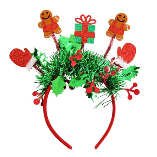 JUNNASALIKER Fröhliches Weihnachtsfeier Stirnband Mit Bunten Streifen Und Feiertagsornamenten Kopfbedeckung Zum Stylen Jeder Frisur JUNNASALIKER Fröhliches Weihnachtsfeier Stirnband Mit Bunten Streifen Und Feiertagsornamenten Kopfbedeckung Zum Stylen Jeder Frisur von JUNNASALIKER