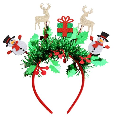 JUNNASALIKER Fröhliches Weihnachtsfeier Stirnband Mit Bunten Streifen Und Feiertagsornamenten Kopfbedeckung Zum Stylen Jeder Frisur JUNNASALIKER Fröhliches Weihnachtsfeier Stirnband Mit Bunten Streifen Und Feiertagsornamenten Kopfbedeckung Zum Stylen Jeder Frisur von JUNNASALIKER