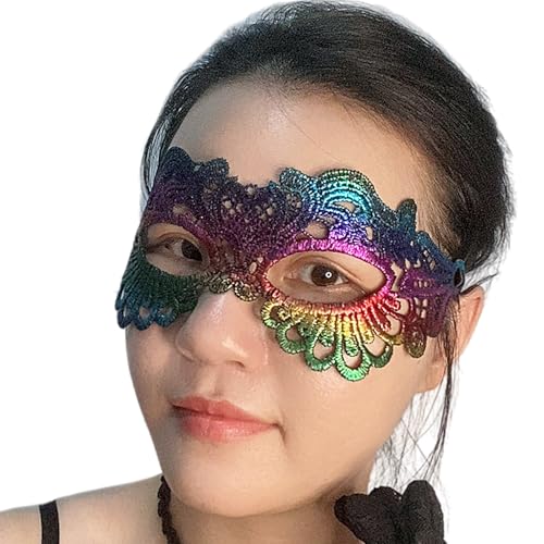 JUNNASALIKER Halloween Masquerade Maske Spitze Eyemask Venezianer Maske Für Karnevals Party Kostüm Halbe Gesichtsmaske Augenbinde Geschenke von JUNNASALIKER