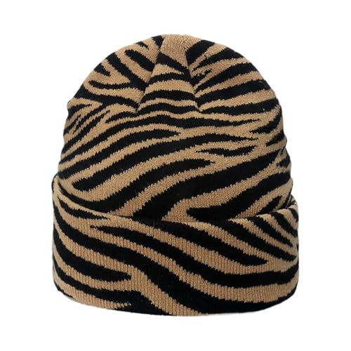 JUNNASALIKER Halloween Schädelkappe Unisex Strick Häkeln Geparden Party Urlaub Winter Warmer Süßes Kuhmuster Thema von JUNNASALIKER