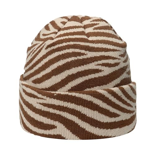 JUNNASALIKER Halloween Schädelkappe Unisex Strick Häkeln Geparden Party Urlaub Winter Warmer Süßes Kuhmuster Thema von JUNNASALIKER