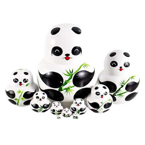 JUNNASALIKER Klassische Matryoshka Stapeln Panda Puppen Gesetzt Handgefertigte Russische Nistpuppen Kinder Handhernte Koordination Pädagogikspielzeug JUNNASALIKER Klassische Matryoshka Stapeln Panda Puppen Gesetzt Handgefertigte Russische Nistpuppen Kinder Handhernte Koordination Pädagogikspielzeug von JUNNASALIKER