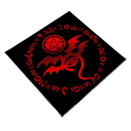 JUNNASALIKER Künstlerische Symbol Drucktarots Matten Waschbare Portables Tarots Wahrsagertuch Für Kristallgitter Und Meditationen von JUNNASALIKER