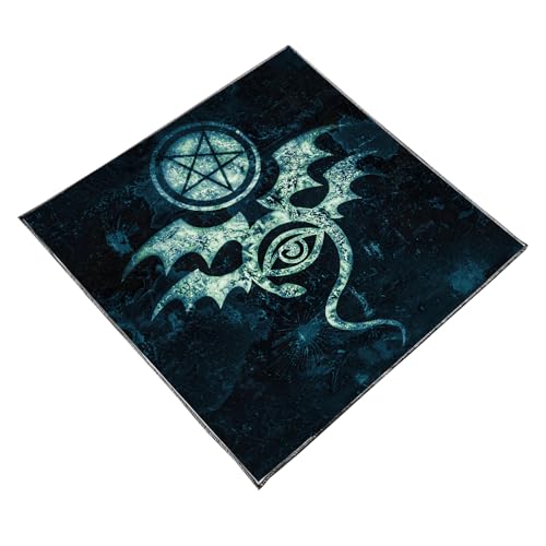 JUNNASALIKER Künstlerische Symbol Drucktarots Matten Waschbare Portables Tarots Wahrsagertuch Für Kristallgitter Und Meditationen von JUNNASALIKER