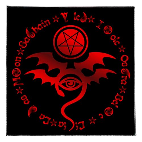 JUNNASALIKER Künstlerische Symbol Drucktarots Matten Waschbare Portables Tarots Wahrsagertuch Für Kristallgitter Und Meditationen von JUNNASALIKER
