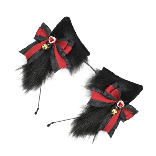 JUNNASALIKER Kunstpelz Wolf Katzen Füchse Schwanz Wolf Katzen Füchse Schwanz Wolf Ohren Stirnbänder Cosplay Kostüme Für Halloween Weihnachtsfeier von JUNNASALIKER