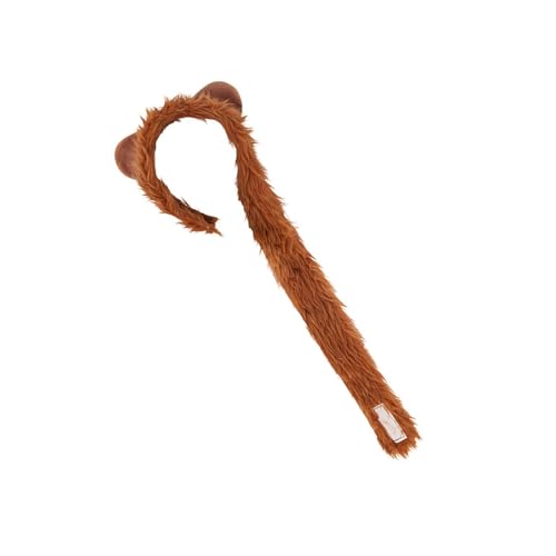 JUNNASALIKER Löwen Stirnband Plüsch Schwanz Löwen Pfoten Handschuhe Löwen Gesichtsaufkleber Schönes Löwen Kostüm Set Für Halloween Cosplay Party von JUNNASALIKER