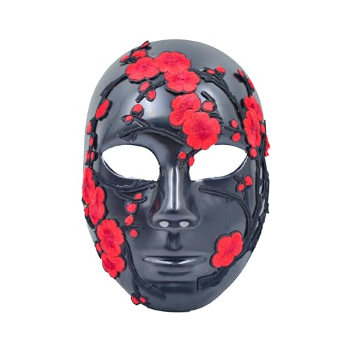 JUNNASALIKER Masquerade Maske Mardi Gras Venezianer Maske Floral Vollgesichtsmaske Für Halloween Cosplay Auftritte Requisiten von JUNNASALIKER