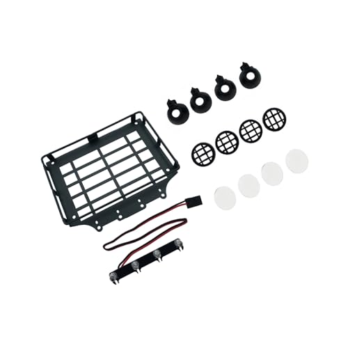 JUNNASALIKER Metall Gepäckträgermodell Crawlers Car Modified Teil Optionale Lampe Für 1/12 Skala Fernsteuerung Spielzeugfahrzeugfahrzeug Upgrades von JUNNASALIKER