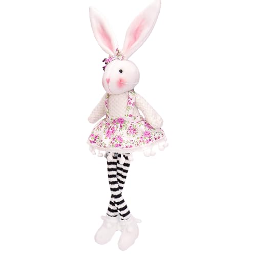 JUNNASALIKER Plüsch Osterhasen Gefülltes Kaninchen Sitzende Hasen Plüschspielzeug Ostertisch Ornamente Urlaub Home Party von JUNNASALIKER