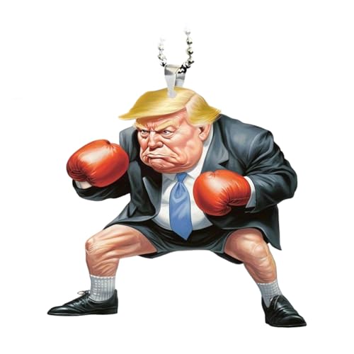 JUNNASALIKER Präsident Schlüsselanhänger Für Autoschlüssel Acryl Schlüsselbund Anhänger Für Autoschlüssel Rucksack Anhänger Neuheit Gadget Keyring von JUNNASALIKER