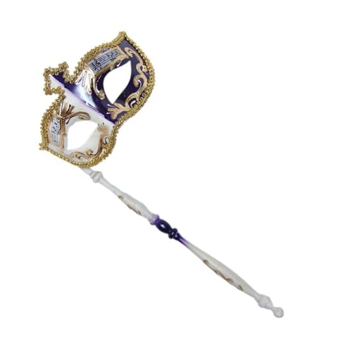 JUNNASALIKER Retro Musical Note Maskerade Maske Halloween Kostümmaske Mit Holding Stick Party Mardi Gras Venezianer Maske von JUNNASALIKER