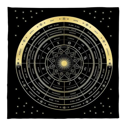 JUNNASALIKER Square Form Pendulum Divinations Mat Tischdecke Brettspielkartenpolster Tischtuch Metaphysische Brettspielmatte von JUNNASALIKER