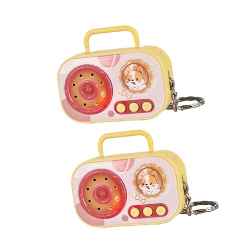 JUNNASALIKER Taschengröße Vintage Voice Recorder Schlüsselbund Neuheit Elektronisches Spielzeug 6cm Retro Tape Player Design JUNNASALIKER Taschengröße Vintage Voice Recorder Schlüsselbund Neuheit Elektronisches Spielzeug 6cm Retro Tape Player Design von JUNNASALIKER