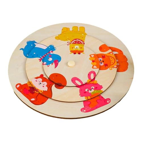 Rotierende Puzzletafeln Spielzeug Für Kleinkind Early Education Sensorisches Formpassungs Puzzlespielzeug Für Kinder Vorschulalter Lernen von JUNNASALIKER