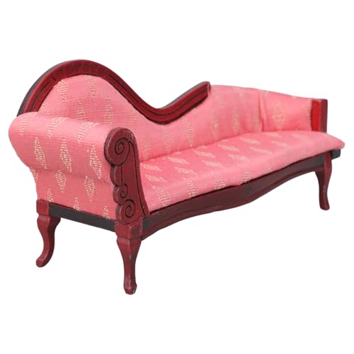 Schlafzimmer Lounger Bett Miniaturmöbel Modell Dolls Houses Accessoire Realistische Blumenblatt Playset 1:12 von JUNNASALIKER