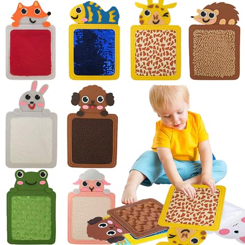 JUNSHUO 8pcs Tierkognitives Sinnesspielzeug, Visuelle und Taktile Stimulationen, Sensorische Wandpaneel für Kinder, Sensorischer Strukturierter Stoff, Multisensorisches Textur Spielzeug JUNSHUO 8pcs Tierkognitives Sinnesspielzeug, Visuelle und Taktile Stimulationen, Sensorische Wandpaneel für Kinder, Sensorischer Strukturierter Stoff, Multisensorisches Textur Spielzeug von JUNSHUO